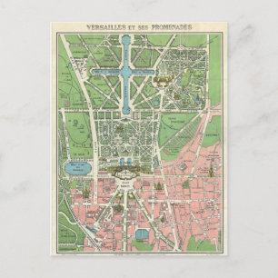 Briefkaart van Versailles Map