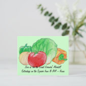 Briefkaart van verse producten (Staand voorkant)