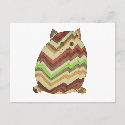 Briefkaart van vetkatten (Voorkant)