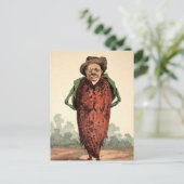 Briefkaart van Victoriaans Man van groenten (Staand voorkant)