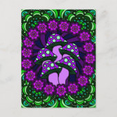 Briefkaart van vijf het Paarse Paddestoelen (Voorkant)