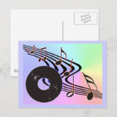 Briefkaart van vinylplaat en noten (Voorkant / Achterkant)