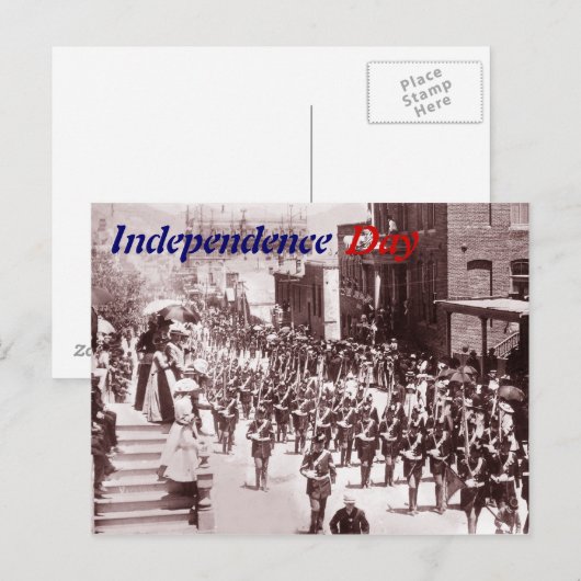 Briefkaart van Virginia City op 4 juli (Voorkant / Achterkant)