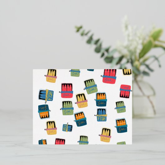 Briefkaart van visconserven (Staand Voorkant)