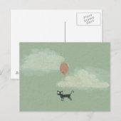 Briefkaart van vliegende katten (Voorkant / Achterkant)