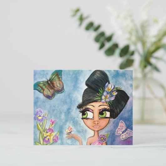 Briefkaart van vlinder (Staand voorkant)