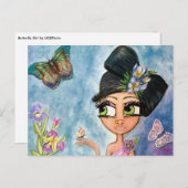 Briefkaart van vlinder (Voorkant / Achterkant)