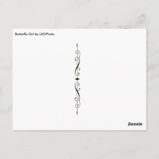 Briefkaart van vlinder (Achterkant)