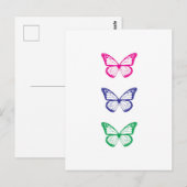 Briefkaart van vlinder (Voorkant / Achterkant)