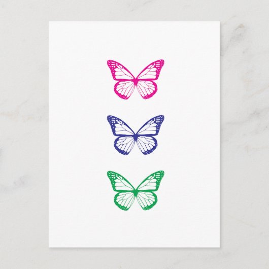 Briefkaart van vlinder (Voorkant)