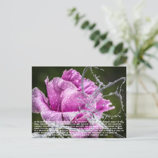 Briefkaart van vlinder (Staand voorkant)