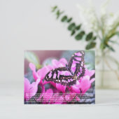 Briefkaart van vlinder (Staand voorkant)