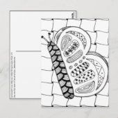 Briefkaart van vlinder (Voorkant / Achterkant)