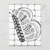 Briefkaart van vlinder (Voorkant)