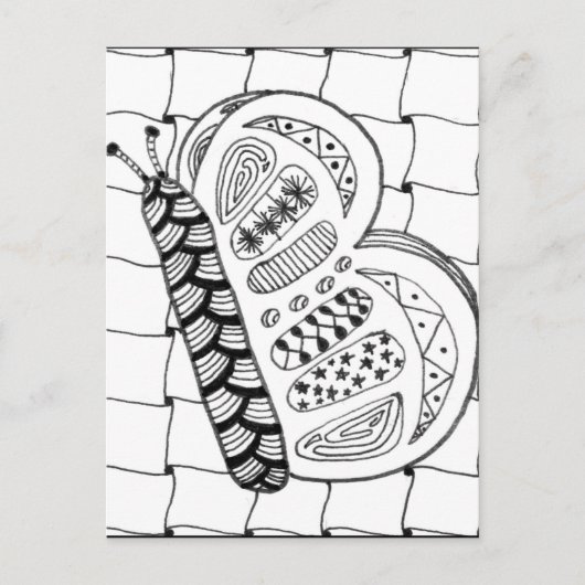 Briefkaart van vlinder (Voorkant)