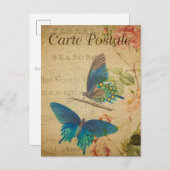  Briefkaart van vlinder (Voorkant / Achterkant)