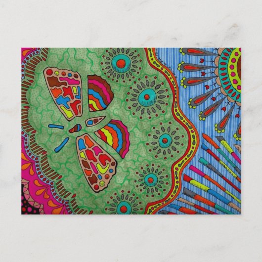 Briefkaart van vlinder (Voorkant)