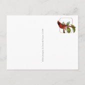 Briefkaart van Vogelliefhebber met kardinaal en ch (Achterkant)