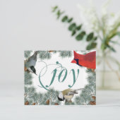 Briefkaart van Vogelliefhebber met kardinaal en ch (Staand voorkant)