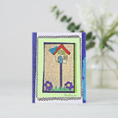 Briefkaart van vogelpest, vogelpest en Vloeibare c (Staand voorkant)