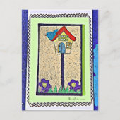 Briefkaart van vogelpest, vogelpest en Vloeibare c (Voorkant)