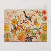 Briefkaart van vogels en vlinders (Voorkant)