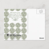 Briefkaart van voorjaarsharen rode eieren (Achterkant)
