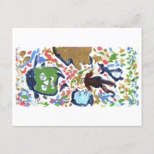 Briefkaart van vreemde mensen