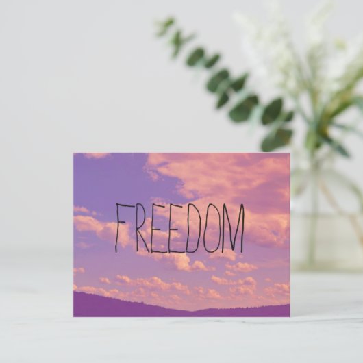 Briefkaart van vrijheid (Staand voorkant)