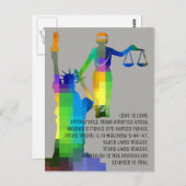 Briefkaart van vrijheid en rechtvaardigheid (Voorkant / Achterkant)