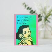 briefkaart van vrouwen in  stijl (Staand voorkant)