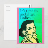 briefkaart van vrouwen in  stijl (Voorkant / Achterkant)