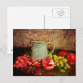 Briefkaart van vruchten en pitcher (Voorkant / Achterkant)