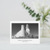 Briefkaart van vuurtoren van Cape Agulhas (Staand voorkant)