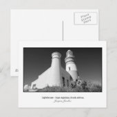 Briefkaart van vuurtoren van Cape Agulhas (Voorkant / Achterkant)