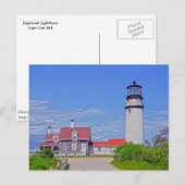 Briefkaart van vuurtoren van de Kaapverdische Zee (Voorkant / Achterkant)