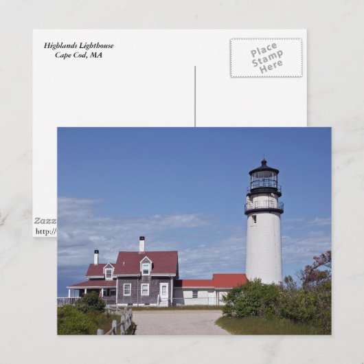 Briefkaart van vuurtoren van de Kaapverdische Zee (Voorkant / Achterkant)