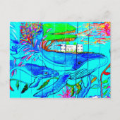 briefkaart van walvissen (Voorkant)