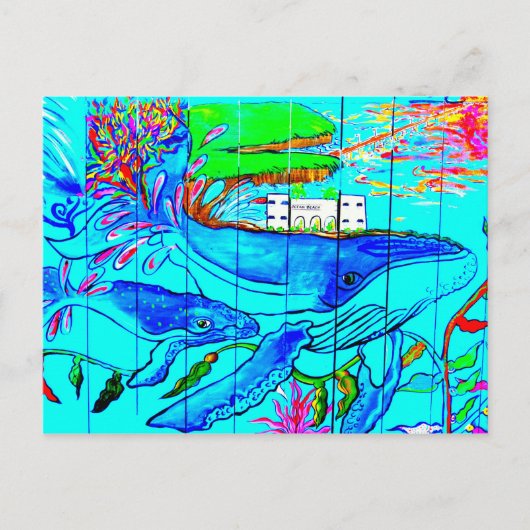 briefkaart van walvissen (Voorkant)