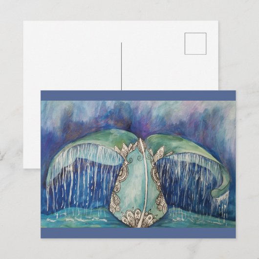 briefkaart van walvisstaart (Voorkant / Achterkant)