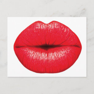 Briefkaart van warme lippen