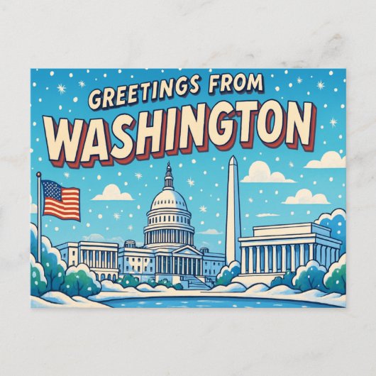 BRIEFKAART VAN WASHINGTON (Voorkant)