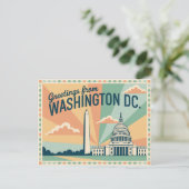 Briefkaart van Washington DC | Groeten van (Staand voorkant)