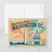 Briefkaart van Washington DC | Groeten van (Voorkant / Achterkant)