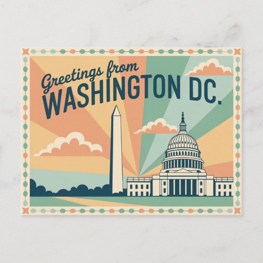 Briefkaart van Washington DC | Groeten van (Voorkant)