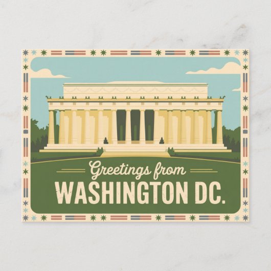  Briefkaart van Washington DC | Groeten van (Voorkant)