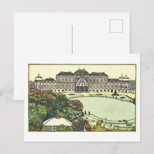  Briefkaart van Wenen Belvedere (Voorkant / Achterkant)