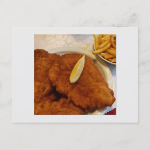 Briefkaart van Wenen-Schnitzel