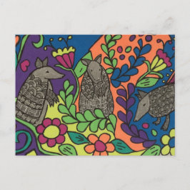 Briefkaart van Whimsical Armadillos
