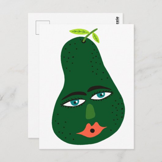 Briefkaart van Whimsical Avocado (Voorkant / Achterkant)